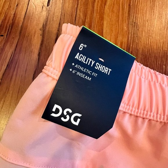 NWT DSG Men's 6" Agility Shorts Size Small activewear‎ gym workout peach orange - Picture 9 of 11